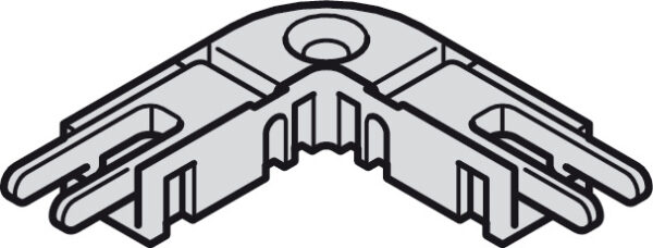 HAFELE 83389190 Hafele Corner Clip Connector for 5 mm Loox5 LED Monochromatic Strip Lights - 3.5A 21x21 mm 2
