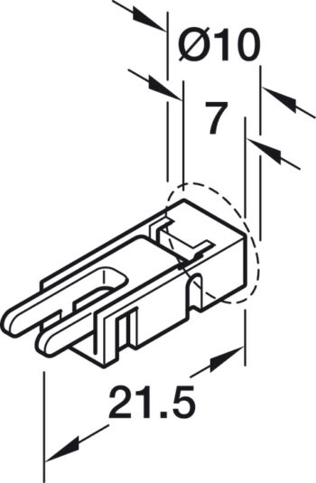 HAFELE 83389196 Hafele Interconnecting Lead for 5 mm Loox5 LED Monochromatic Strip Lights - 12 V 3.5A 2000 mm 2