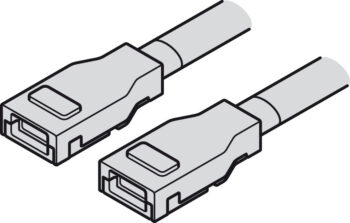 HAFELE 83389203 Hafele Interconnecting Lead for 8 mm Loox5 LED Monochromatic Silicone Strip Lights IP44 - 5A 50 mm 2
