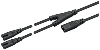 HAFELE 83389217 Hafele 83389217 LED Y Extension Lead C7 Socket at Cable for Use with Loox Mains Leads - 250V 2000mm 90W 1