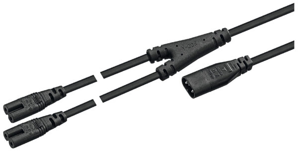 HAFELE 83389217 Hafele 83389217 LED Y Extension Lead C7 Socket at Cable for Use with Loox Mains Leads - 250V 2000mm 90W 1