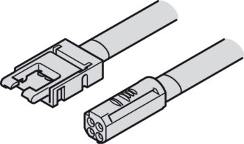 HAFELE 83395710 Hafele Connecting Lead for 10 mm 24V Loox5 LED RGB Strip Lights 2