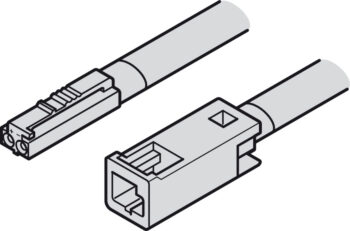 HAFELE 83395717 Hafele 83395717 LED Extension Lead for Loox 24V Monochromatic Lights and Drivers - 5A 18 AWG 2000 mm 2