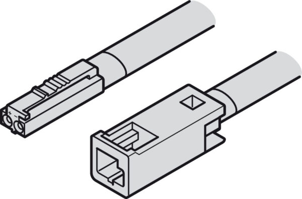 HAFELE 83395717 Hafele 83395717 LED Extension Lead for Loox 24V Monochromatic Lights and Drivers - 5A 18 AWG 2000 mm 2