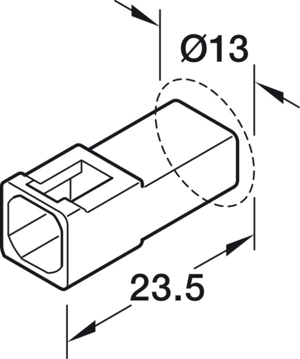 HAFELE 83395721 Hafele LED Extension Lead for Loox5 24V RGB Lights and Drivers - 3.5A 20 AWG 2000 mm 4