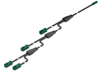 HAFELE 83395743 Hafele 83395743 4-Way LED Extension Lead for Loox5 Monochromatic 24V Lights - 5A 18 AWG 6500mm 1