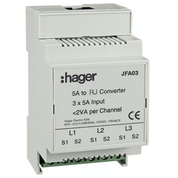 Hager JFA03 Hager Standard Current Transformer to RJ45 Adaptor