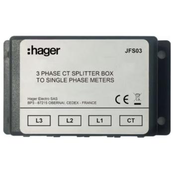 Hager JFS03 Hager 3-Phase Current Transformer Splitter Box