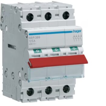 Hager JK11003S Hager JK11003S 100A 3 Pole Mains Switch Incomer Kit 2