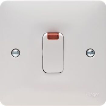 Hager WMDP84N Hager Sollysta WMDP84N 20A Double Pole Switch with Neon