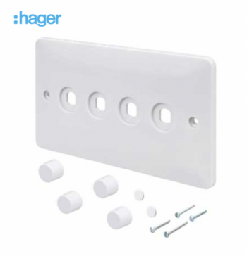 Hager WMDRP4KIT Hager Sollysta WMDRP4KIT 4 Gang Rotary Dimmer Switch Plate Kit
