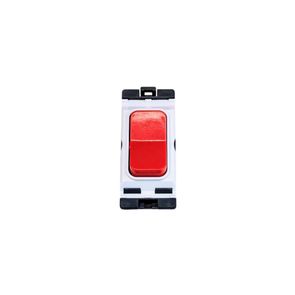 Hager WMGS13LR Hager Sollysta .2 Way / Centre Off Latching Switch - Red Rocker 3