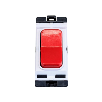 Hager WMGS13LR Hager Sollysta .2 Way / Centre Off Latching Switch - Red Rocker 1