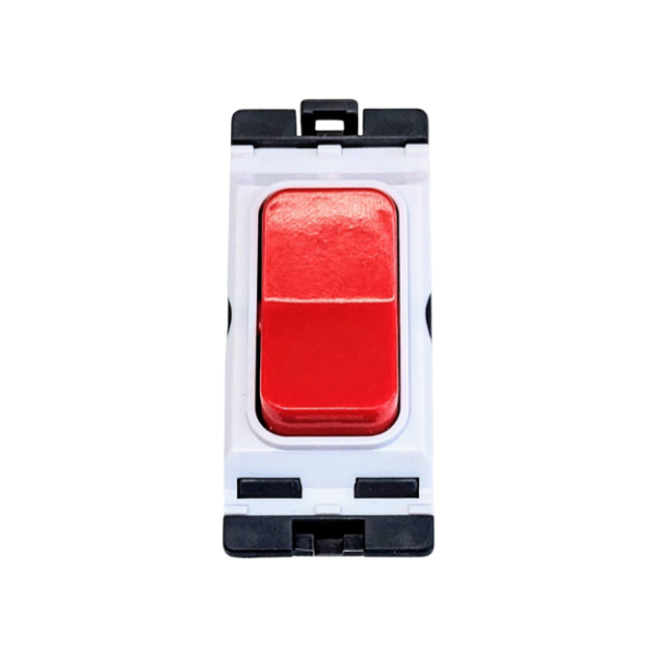 Hager WMGS13LR Hager Sollysta .2 Way / Centre Off Latching Switch - Red Rocker 1