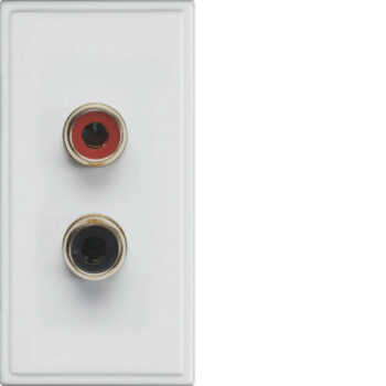 Hager WMMPP Hager Sollysta WMMPP Phono Plugs Red/Black Euromodule Gold Plated