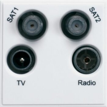 Hager WMMQX Hager Sollysta WMMQX Quadplexer TV/SAT/FM/RTRN Euro Module