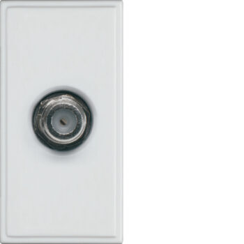 Hager WMMSAT Hager Sollysta WMMSAT Single Satellite F Connector Euromodule White