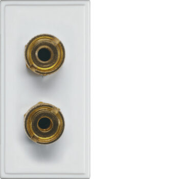 Hager WMMSP Hager Sollysta WMMSP Single Terminal Posts Euromodule White Gold Plated