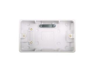 Hager WMPB2/46CC Hager Sollysta WMPB2/46CC Double 46mm Surface Box with Cable Clamps 1