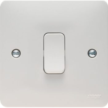 Hager WMPS12 Hager Sollysta WMPS12 10A 1 Gang 2 Way Wall Switch