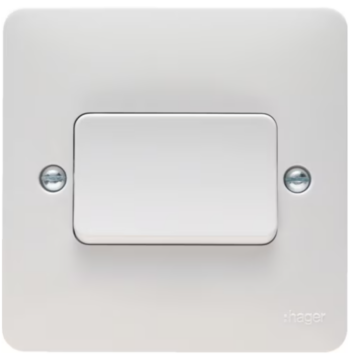 Hager WMPS12W Hager Sollysta WMPS12W 10A 1 Gang 2 Way Wall Switch Wide Rocker 1