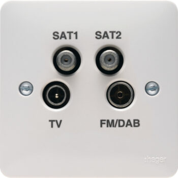 Hager WMQX Hager Sollysta WMQX Quadplexer TV/FM/DAB Satellite
