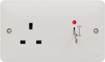 Hager WMS812LN Hager Sollysta WMS812LN 13A Double Pole Key Switch Socket 2