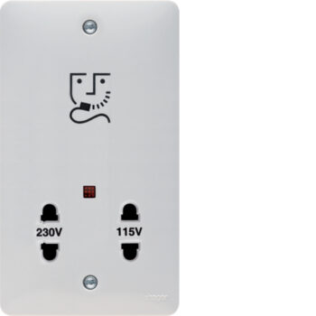 Hager WMSO100 Hager Sollysta WMSO100 115/230 Volt Shaver Outlet