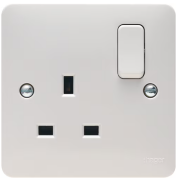 Hager WMSS81 Hager Sollysta WMSS81 Switched Single Socket