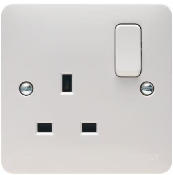 Hager WMSS81 Hager Sollysta WMSS81 Switched Single Socket