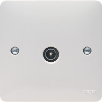 Hager WMTVM Hager Sollysta WMTVM Single Coax TV Socket Outlet Male