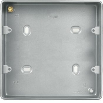 Hager WPB6840KO Hager Sollysta Two Row Twin Back Box with Knockouts - Grey