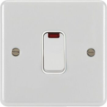 Hager WPDP50NW Hager Sollysta 50A Double Pole 1 Gang Switch with LED Indicator - White 2