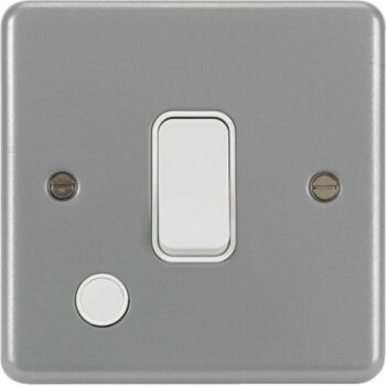 Hager WPDP84FO Hager Sollysta 20A Double Pole Switch with Flex Outlet - Grey