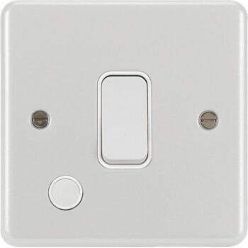 Hager WPDP84FOW Hager Sollysta 20A Double Pole Switch with Flex Outlet - White
