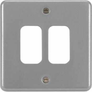 Hager WPGP2 Hager Sollysta Grid Plate 2G - Grey