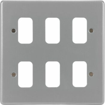 Hager WPGP6 Hager Sollysta Grid Plate 6G - Grey