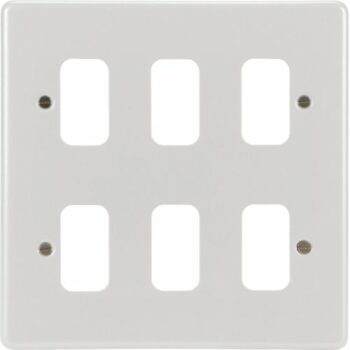 Hager WPGP6W Hager Sollysta Grid Plate 6G - White
