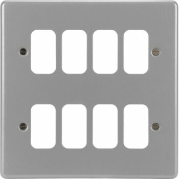 Hager WPGP8 Hager Sollysta Grid Plate 8G - Grey