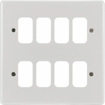 Hager WPGP8W Hager Sollysta Grid Plate 8G - White