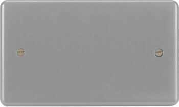 Hager WPP2 Hager Sollysta Twin Blank Plate - Grey