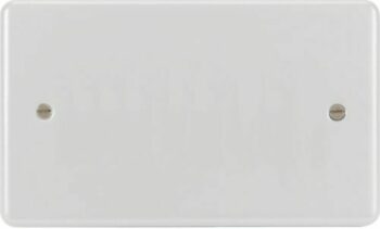 Hager WPP2W Hager Sollysta Twin Blank Plate - White