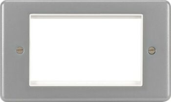Hager WPP4EU Hager Sollysta 4 Module Euro Style Accommodation Plate - Grey
