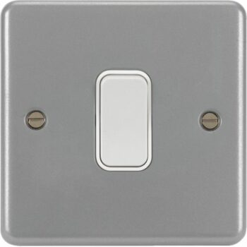Hager WPPS12 Hager Sollysta 10AX 1 Gang 2 Way Wall Switch - Grey