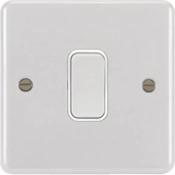 Hager WPPS12RW Hager Sollysta 10AX Push Switch - White