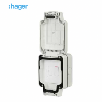 Hager WXPSSU83FO Hager Sollysta IP66 Outdoor Fused Connection Unit with Flex Outlet 1