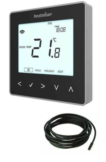 Heatmiser neoStat-eV2B Heatmiser Neo-E Electric Floor Heating Thermostat - Black 1