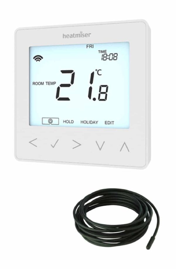 Heatmiser neoStat-eV2W Heatmiser Neo-E Electric Floor Heating Thermostat - White 1