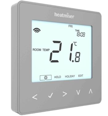 Heatmiser neoStat12vS Heatmiser neoStat 12v V2 - Programmable Thermostat - Silver