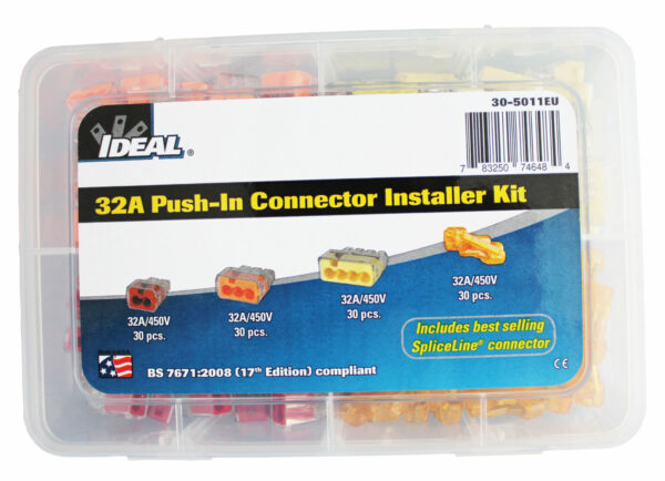 IDEAL 30-5011EU Ideal 32A Push-In Wire Connector Installer Kit - 120 Pcs 1